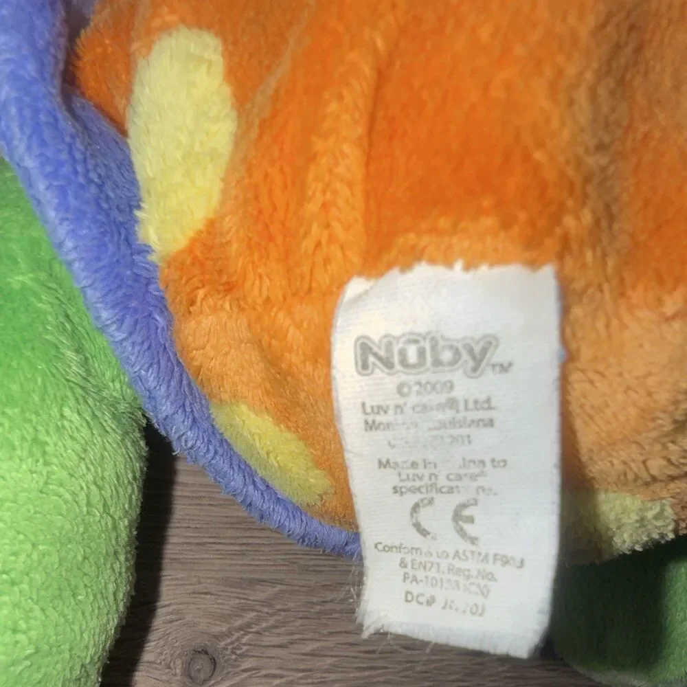 Nuby Plush Turtle Baby Toy Green Yellow Blue Orange Unisex 0-6 Months N201 2009